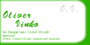 oliver vinko business card