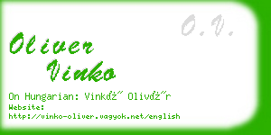 oliver vinko business card